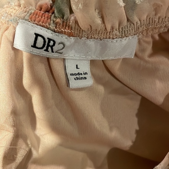 Dr2 by Daniel Rinn Pink and Blue Floral Dotted Dress size L - Picture 6 of 8